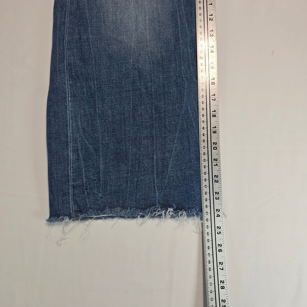 Banana Republic Wide Leg Jeans 27/4 Medium Wash Raw Hem High Rise 862757-008 - Picture 15 of 16